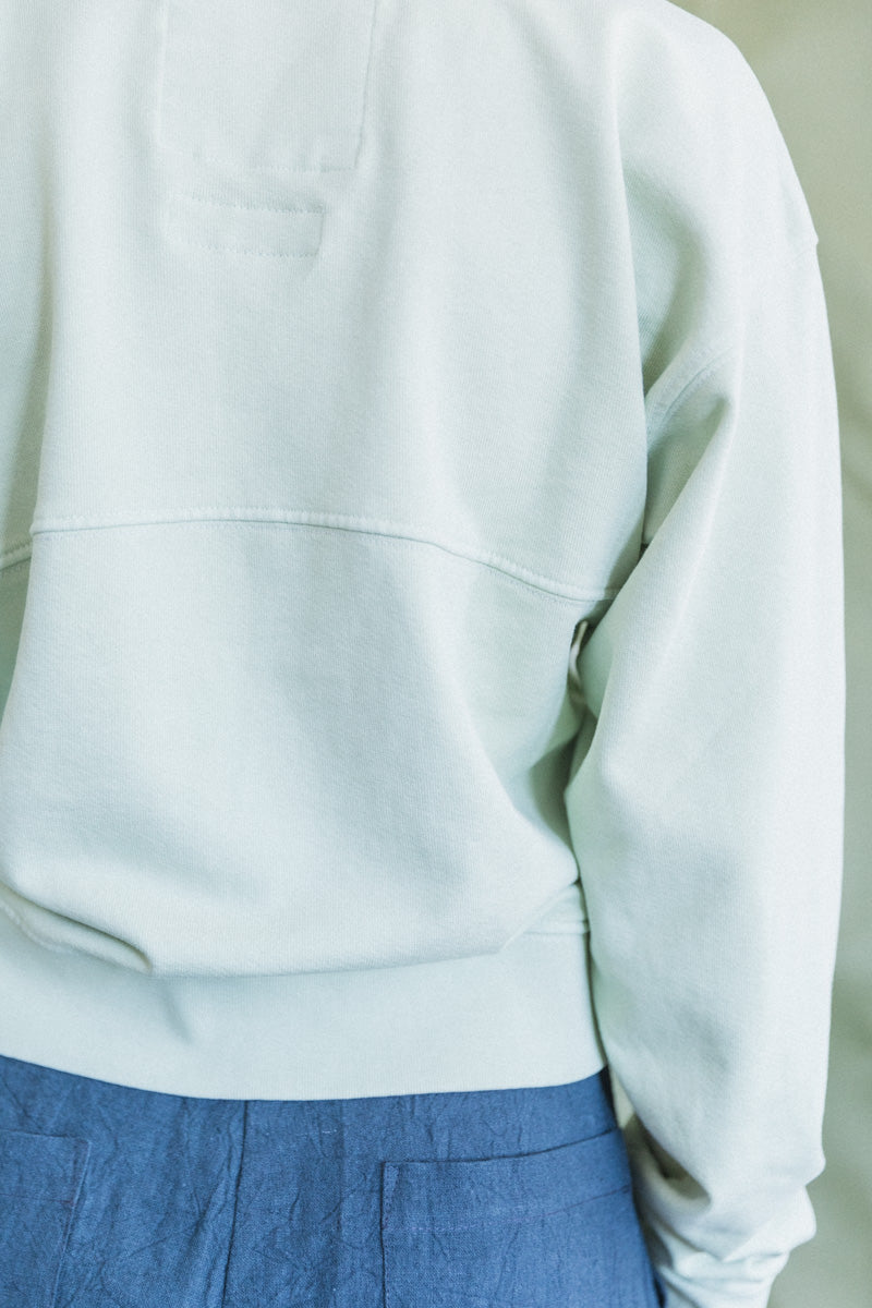 MARIN SWEATSHIRT IN MINT FLEECE TERRY