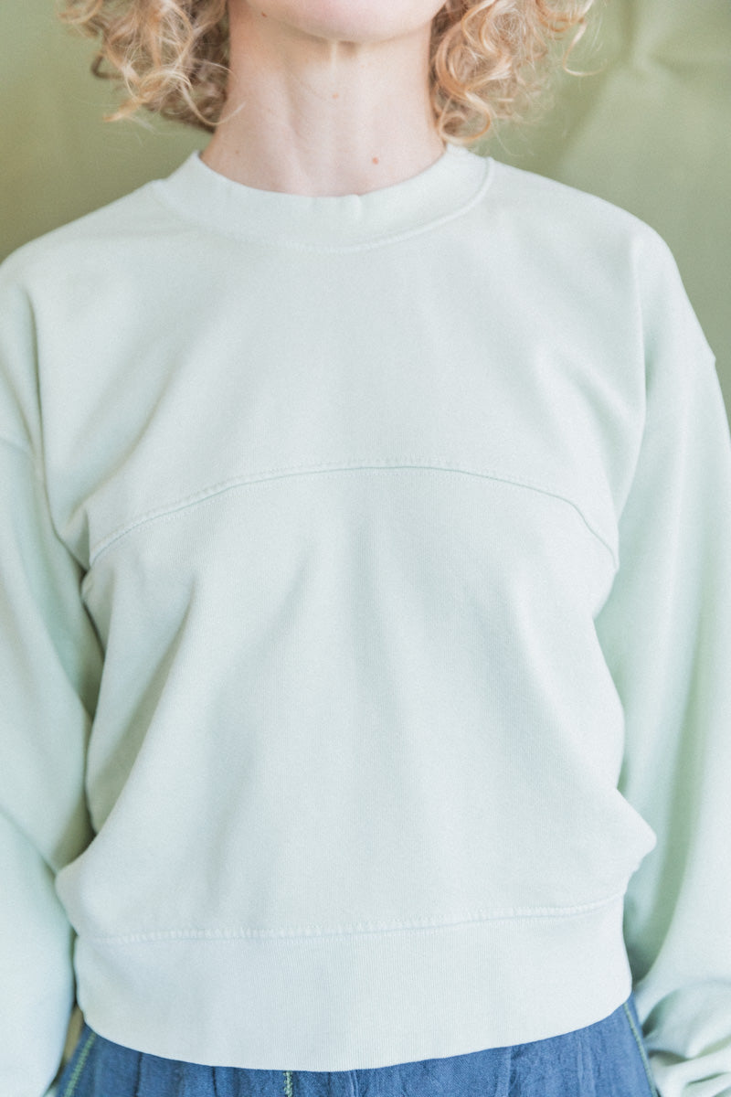 MARIN SWEATSHIRT IN MINT FLEECE TERRY