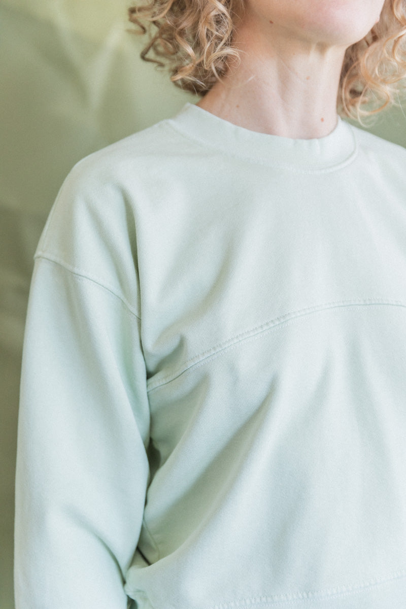 MARIN SWEATSHIRT IN MINT FLEECE TERRY