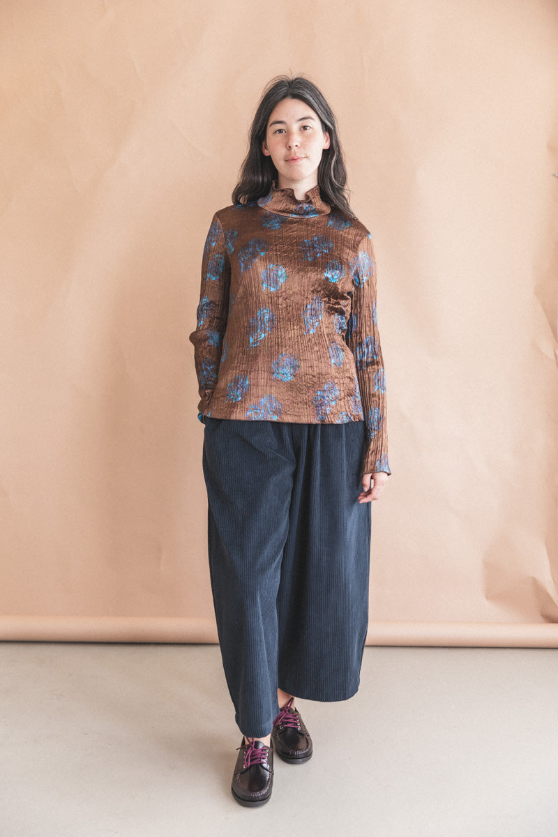 VARDA TOP IN SICERA BROWN