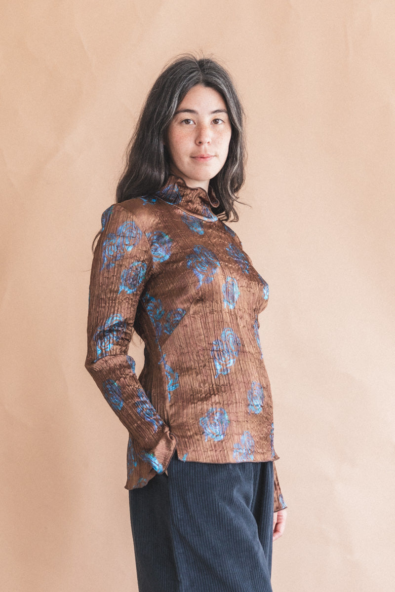 VARDA TOP IN SICERA BROWN