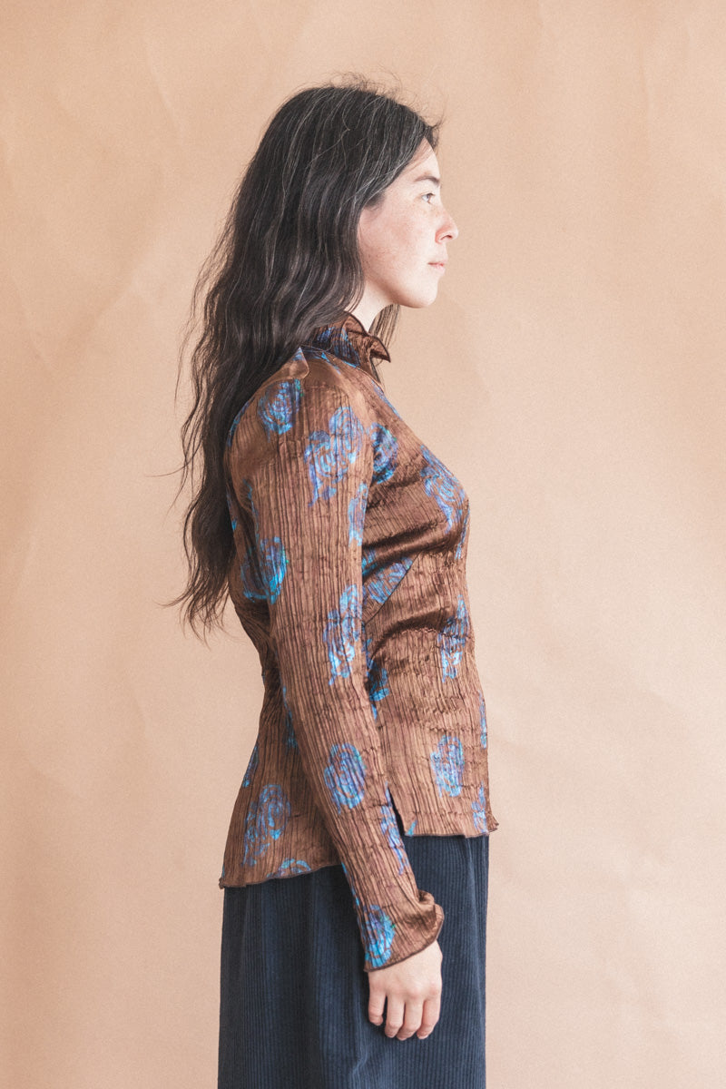 VARDA TOP IN SICERA BROWN