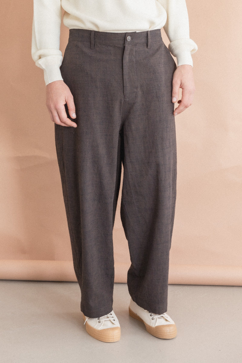 SLOW PANT IN SPECKLED BROWN