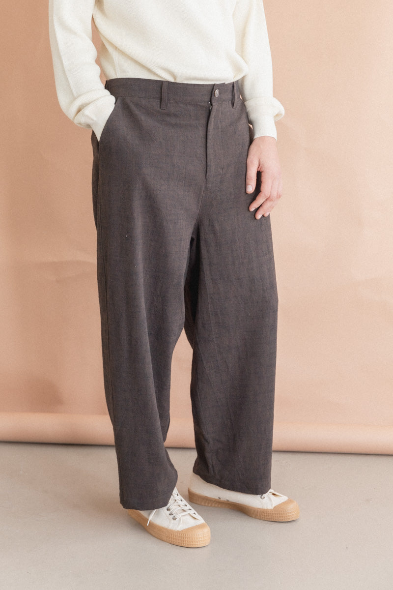 SLOW PANT IN SPECKLED BROWN