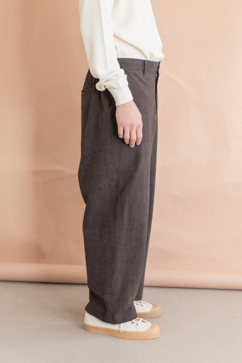 SLOW PANT IN SPECKLED BROWN