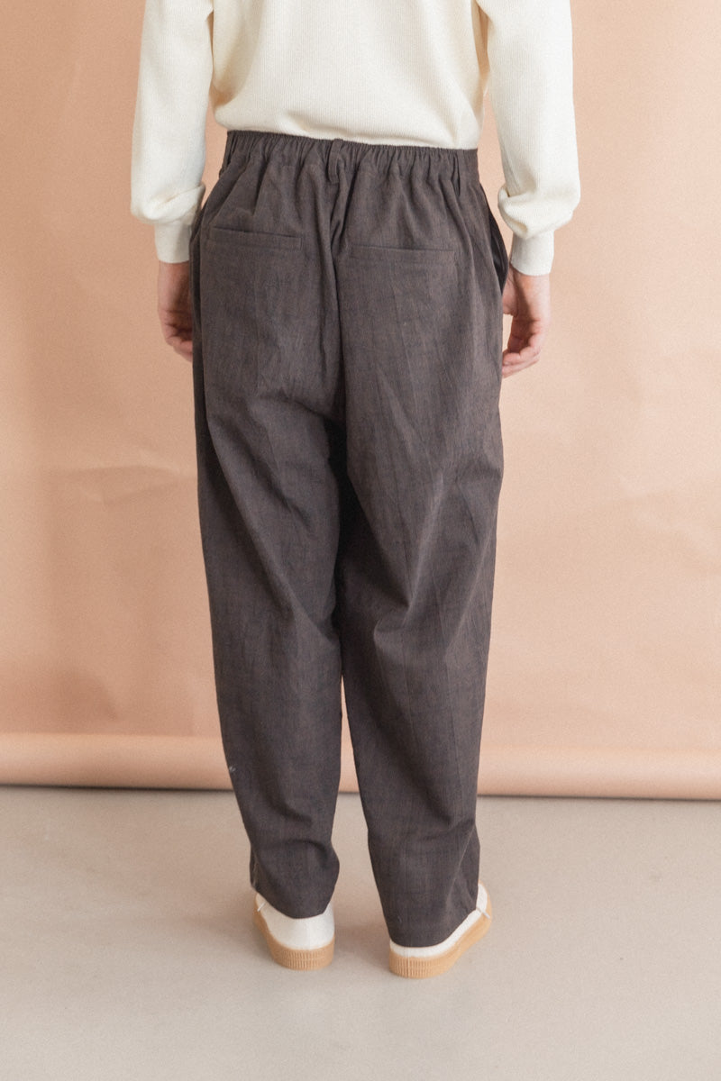 SLOW PANT IN SPECKLED BROWN