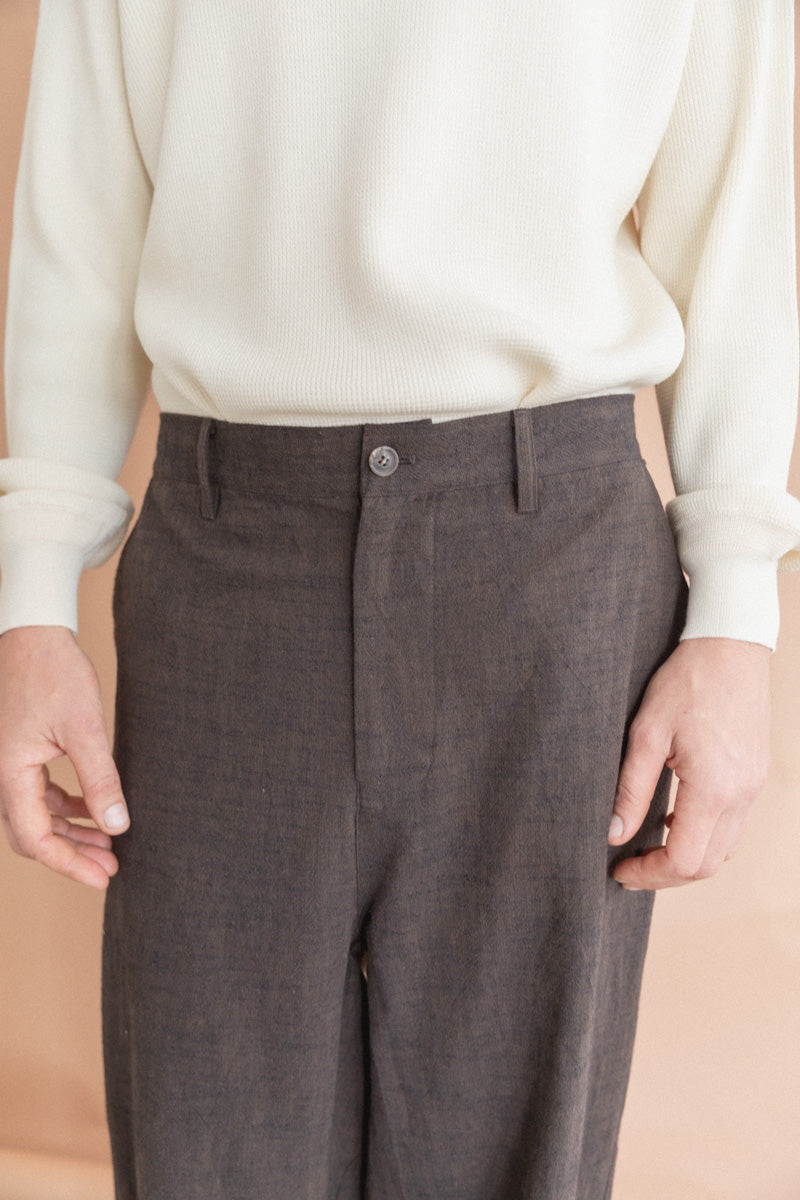 SLOW PANT IN SPECKLED BROWN