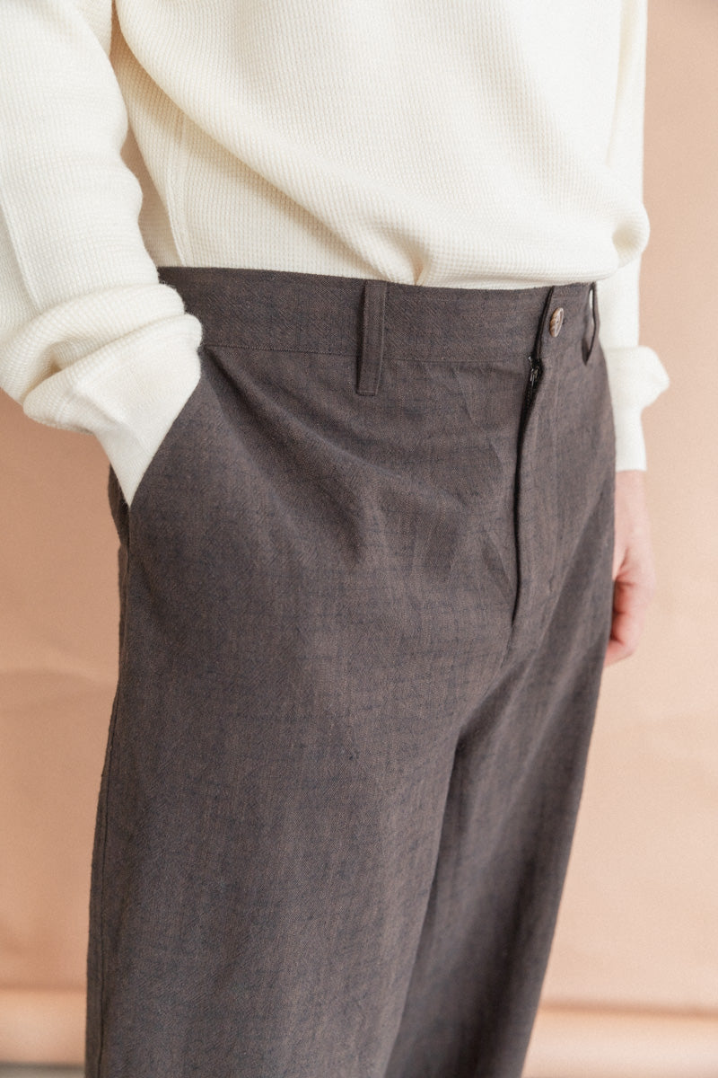 SLOW PANT IN SPECKLED BROWN