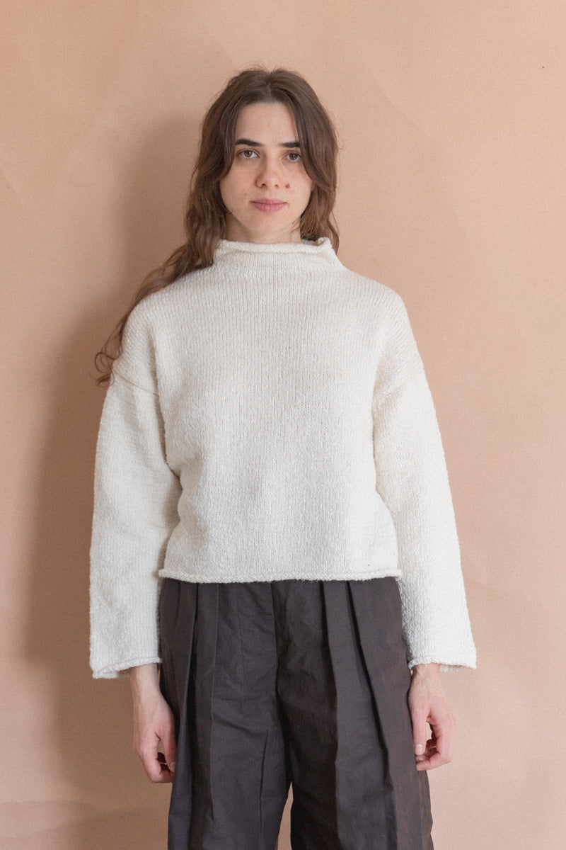 TURTLENECK SWEATER IN CHALK