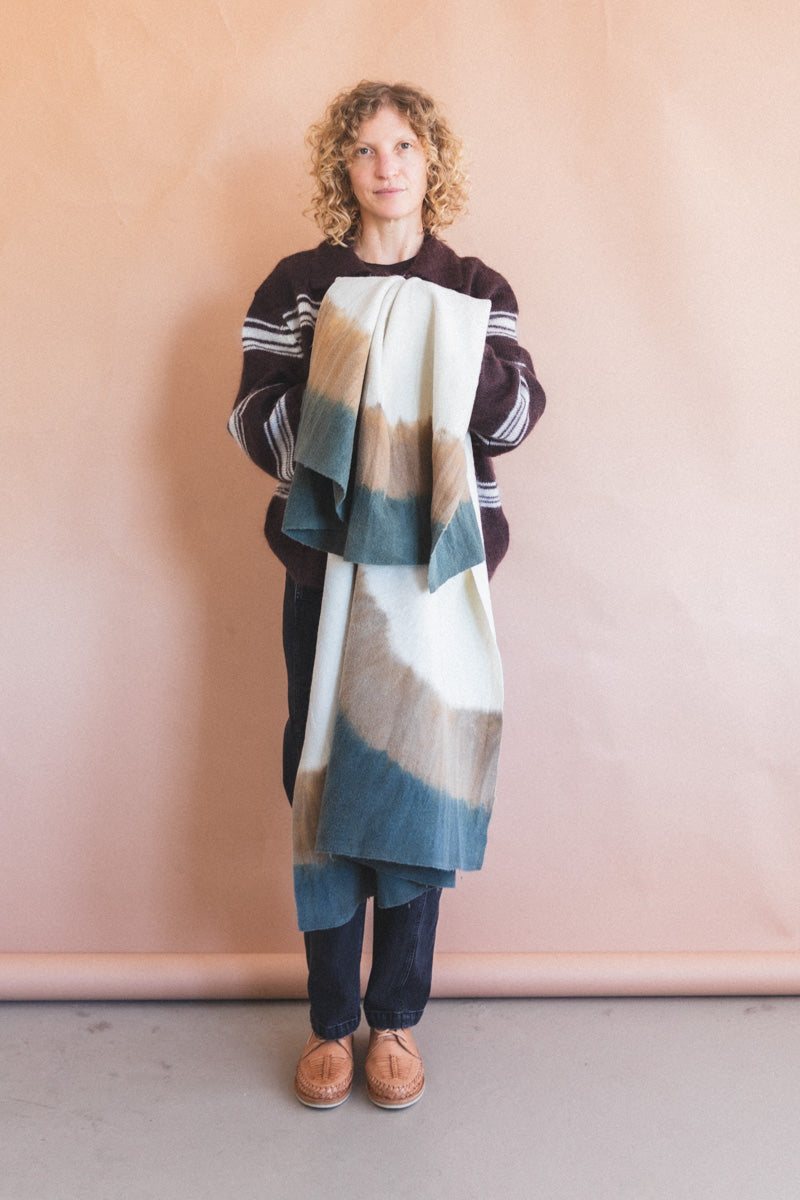 AMAMI ISLAND VEGETABLE DYED WOOL THROW BLANKET