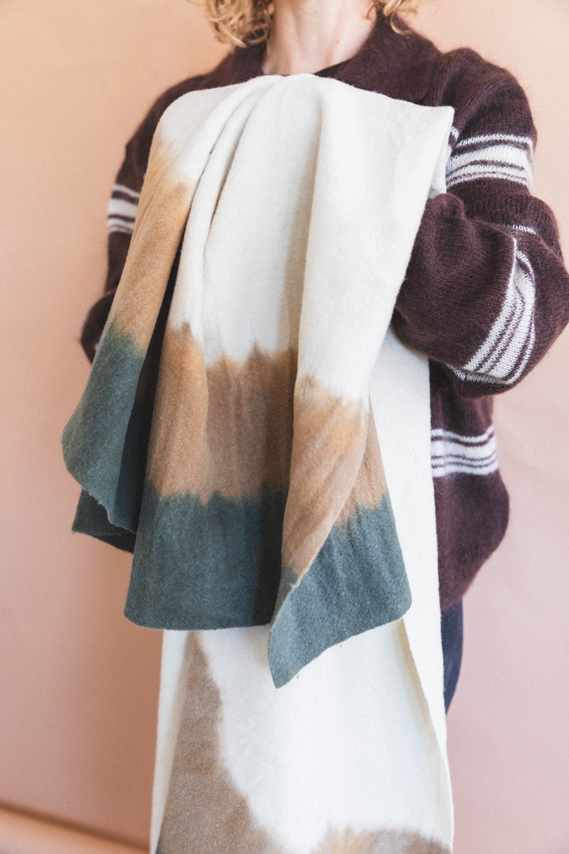 AMAMI ISLAND VEGETABLE DYED WOOL THROW BLANKET