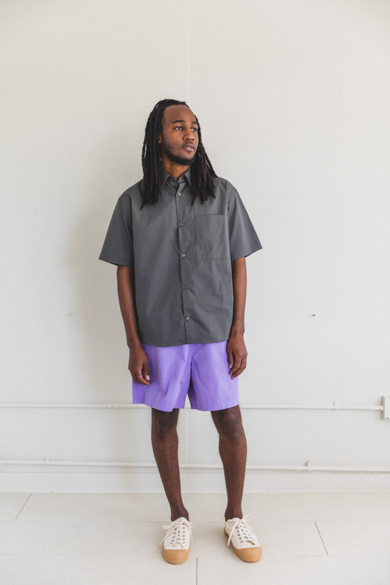 ETERNAL SUMMER SHIRT IN GREY MICROBRUSHED COTTON