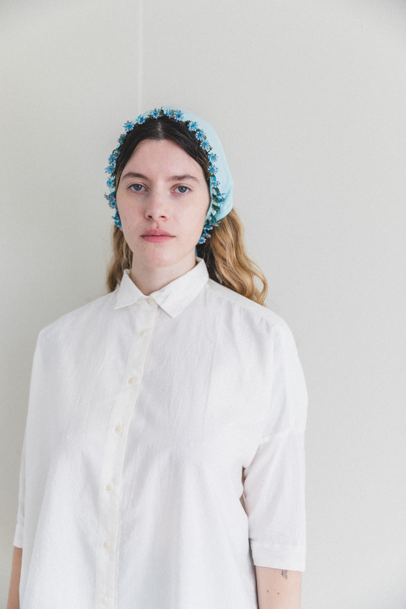 OYA SCARF IN TURQUOISE SWEET TWILL — Shop Boswell