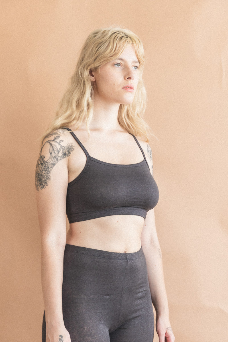 CROP TOP IN ANTHRACITE