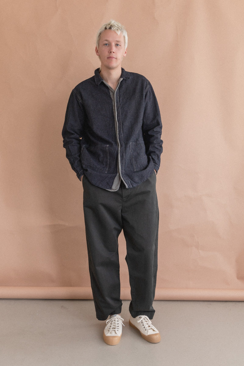 WEBBING FLY SHIRT IN WATTLE DYED DENIM