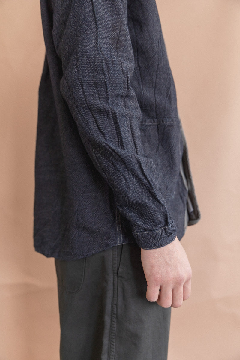 WEBBING FLY SHIRT IN WATTLE DYED DENIM