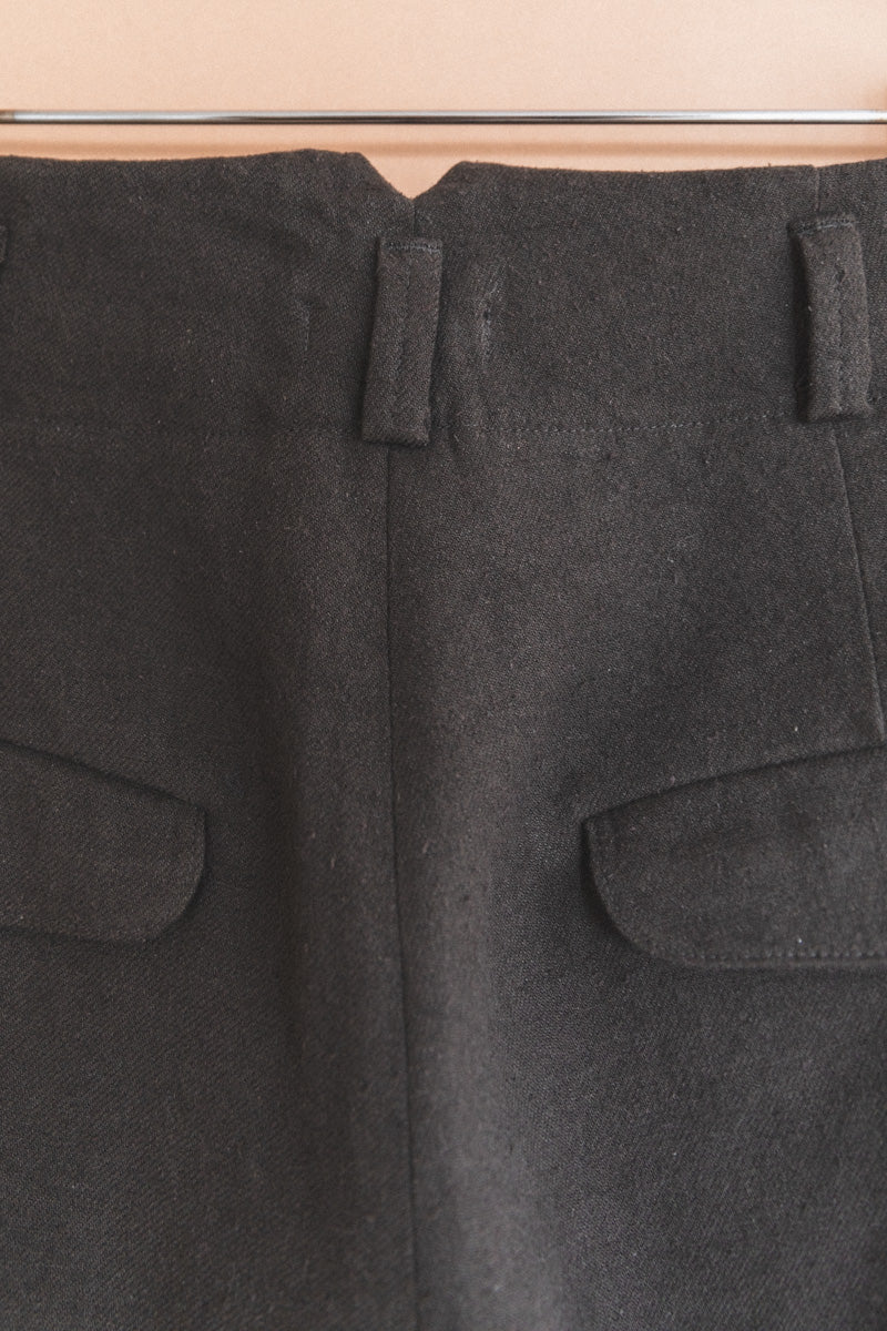 TWO PLEAT PANTS IN LODEN SILK/WOOL/LINEN TWILL