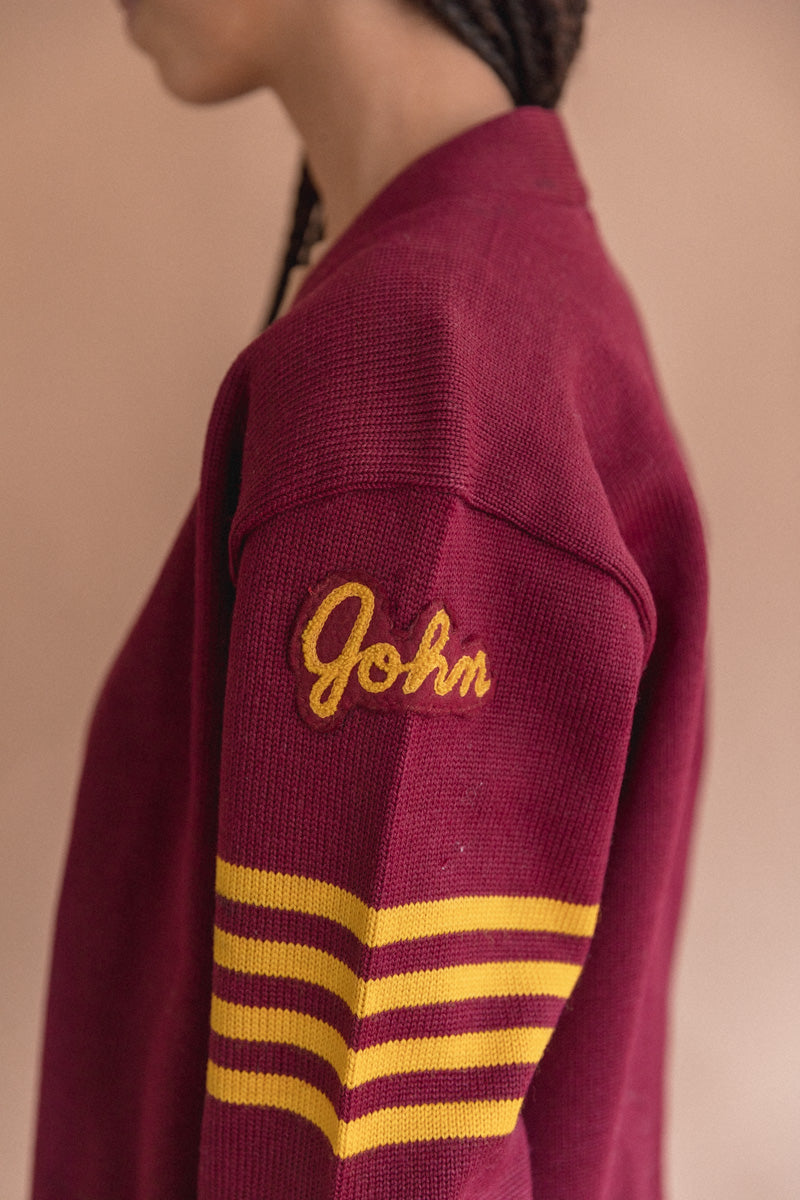 VINTAGE JOHN'S LETTER SWEATER