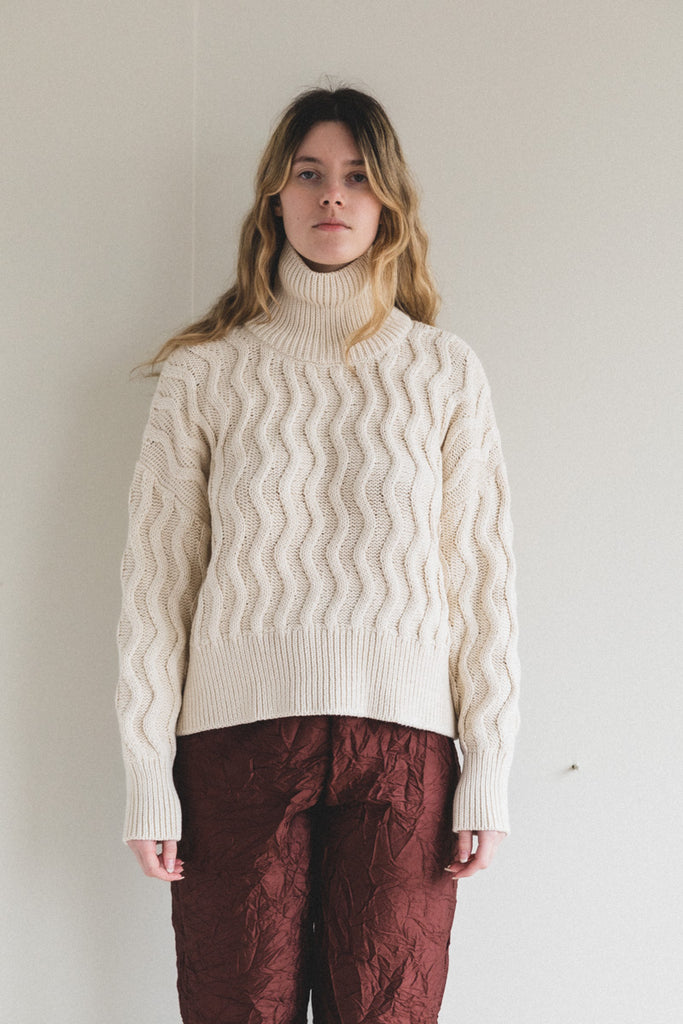 WAKE RIDGE SWEATER IN MARZIPAN — Shop Boswell