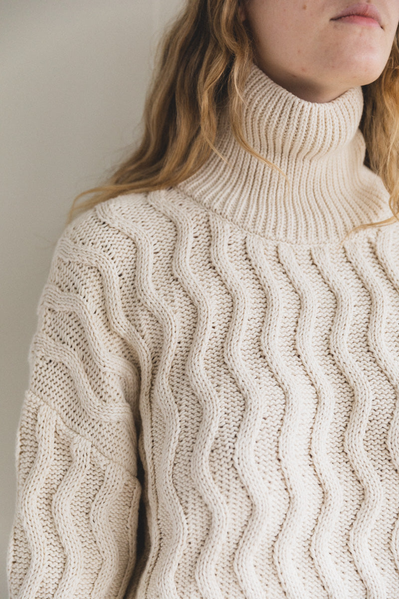 WAKE RIDGE SWEATER IN MARZIPAN — Shop Boswell