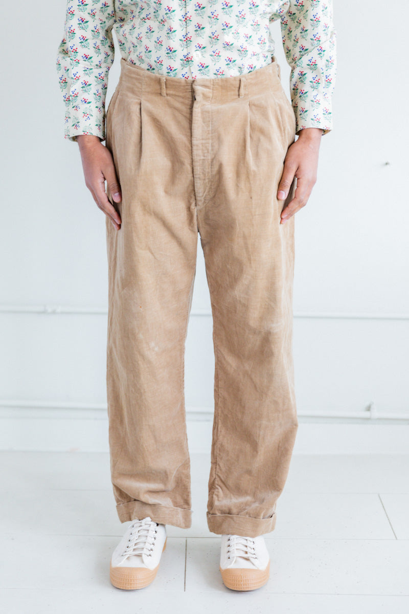 Buy Ted Baker Men Ecru Plain Corduroy Regular-Fit Trousers for Men Online |  The Collective